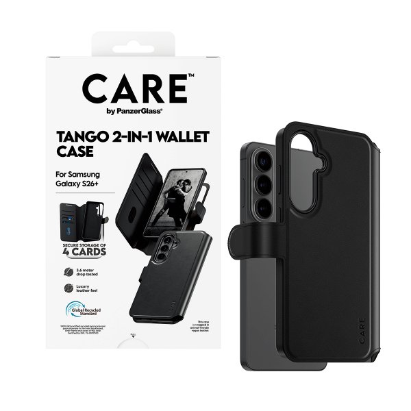 Samsung Galaxy S26 Plus Fodral Tango Two-in-One Wallet MagSafe Svart