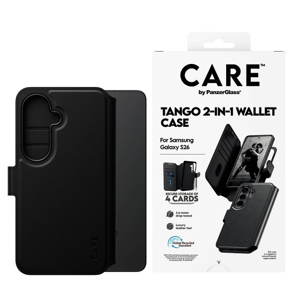 Samsung Galaxy S26 Fodral Tango Two-in-One Wallet MagSafe Svart