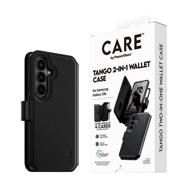 Samsung Galaxy S26 Fodral Tango Two-in-One Wallet MagSafe Svart