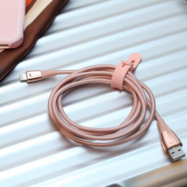 Kabel ZinCable USB-A/Lightning 1.5m Roseguld