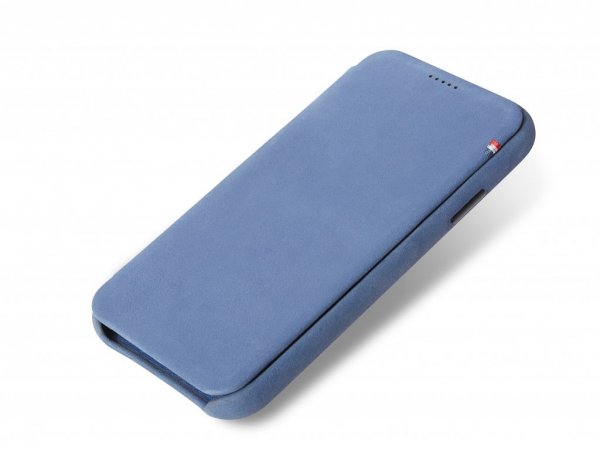 iPhone X/Xs Fodral Slim Leather Wallet Case Blå