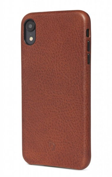 iPhone Xr Leather Back Cover Brun