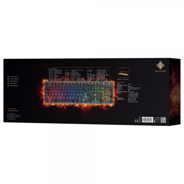 DK220 Gaming Tangentbord Membrane RGB Svart
