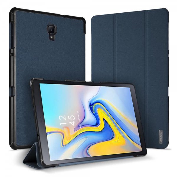 Domo Series Fodral till Galaxy Tab A 10.5 2018 T590 T595 Tyg TPU Tri-fold Blå