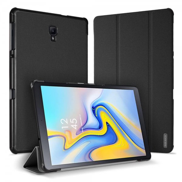 Domo Series Fodral till Galaxy Tab A 10.5 2018 T590 T595 Tyg TPU Tri-fold Svart