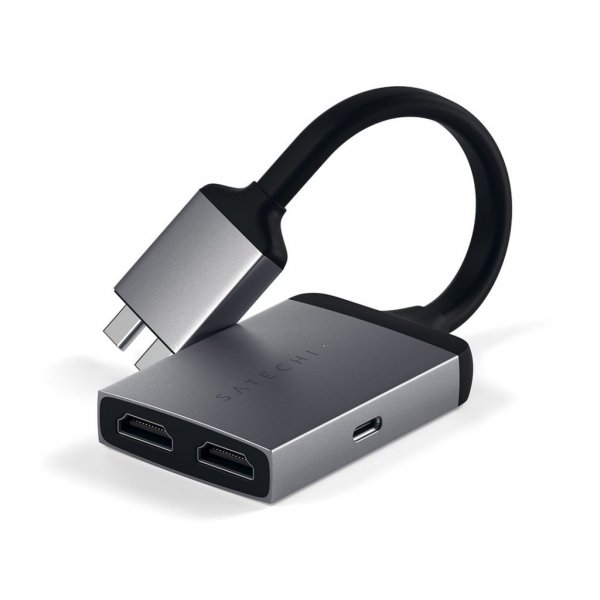 USB-C dubbel HDMI-adapter Space Gray