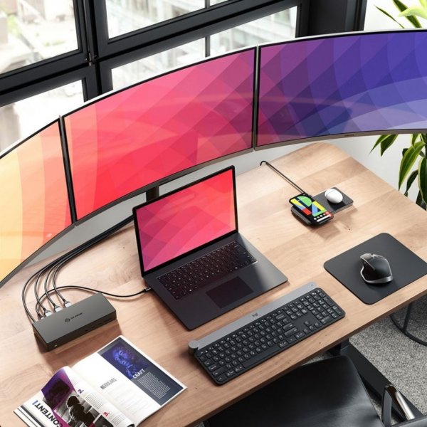 USB-C Trippel Display Dockningsstation 100W PD