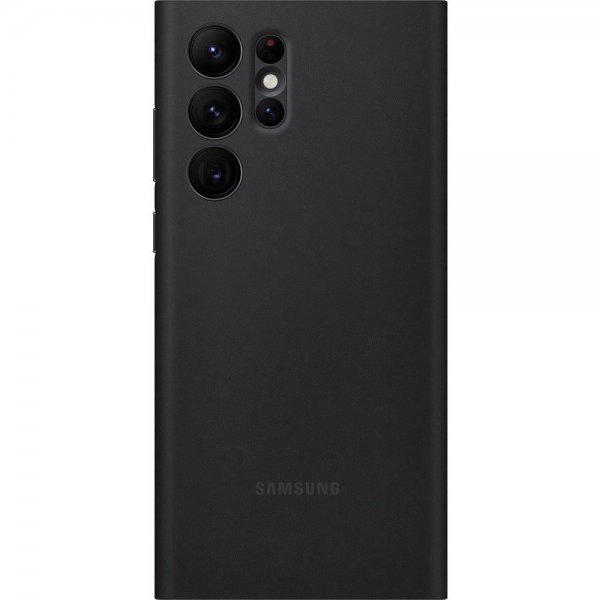 Original Galaxy S22 Ultra Fodral Smart Clear View Cover Svart