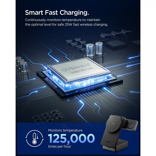 Essential 3-i-1 Vikbar Laddningsstation MagSafe Qi2 25W