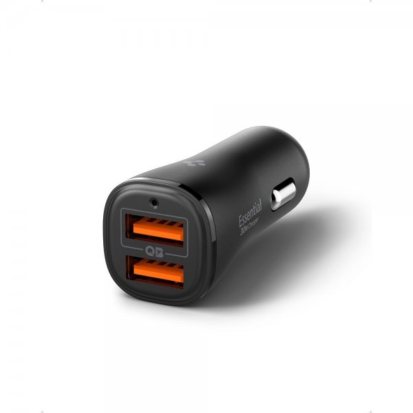 Essential Billaddare 30W 2xUSB-A Svart