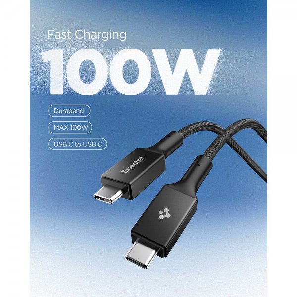 Essential Kabel Fabric USB-C/USB-C 100W 1.5m Svart