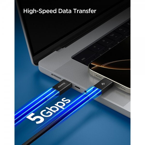 Essential Kabel Fabric USB-C/USB-C 100W 1.5m Svart