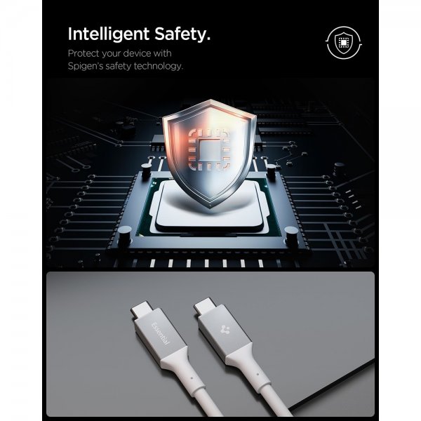 Essential Kabel USB-C till USB-C 100W 2m Vit