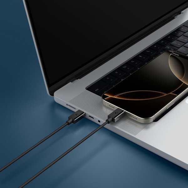 Essential Kabel USB-C till USB-C 60W 2m Svart