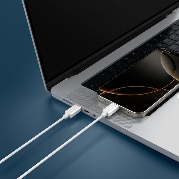 Essential Kabel USB-C till USB-C 60W 2m Vit