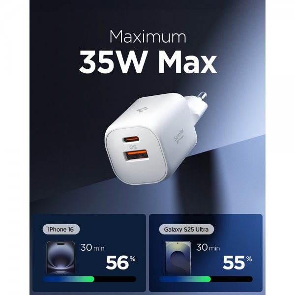 Essential Laddare 35W 1xUSB-C 1xUSB-A Vit