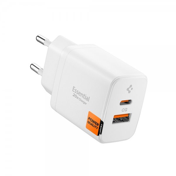 Essential Laddare USB-C/USB-A 20W Vit