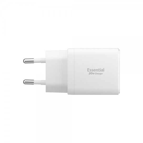 Essential Laddare USB-C/USB-A 20W Vit