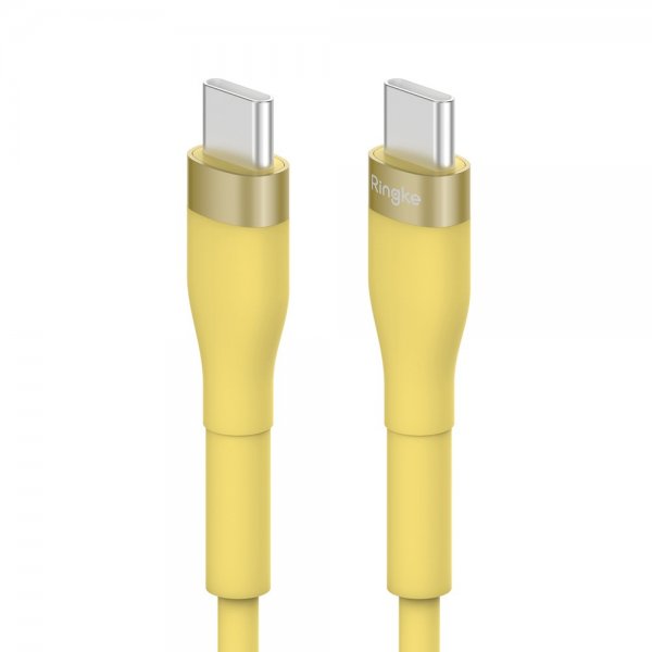 Fast Charging Pastel Cable USB-C till USB-C 2 m Gul