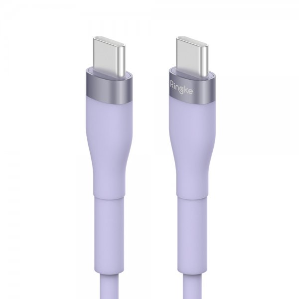 Fast Charging Pastel Cable USB-C till USB-C 2 m Lila
