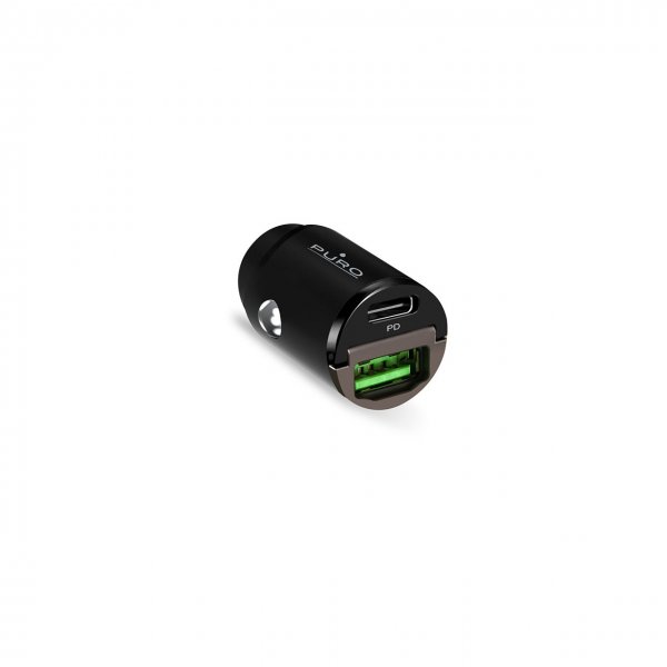 Billaddare Bullet 30W USB-C/USB-A Svart