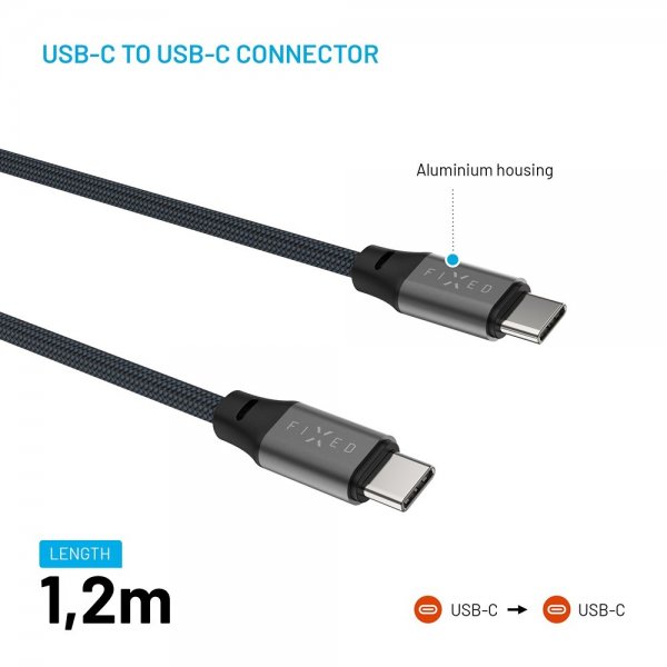Kabel Magnetisk USB-C till USB-C 240W 2m