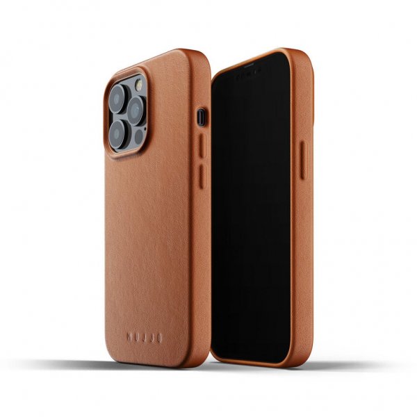 iPhone 13 Pro Skal Full Leather Case Tan