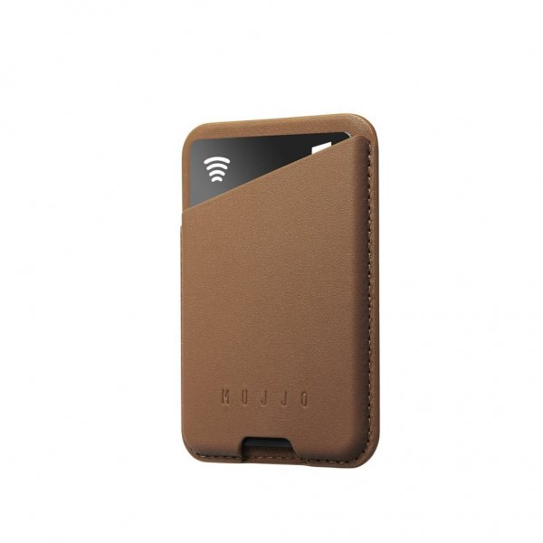 MagSafe Korthållare Full Leather Magnetic Wallet Dark Tan