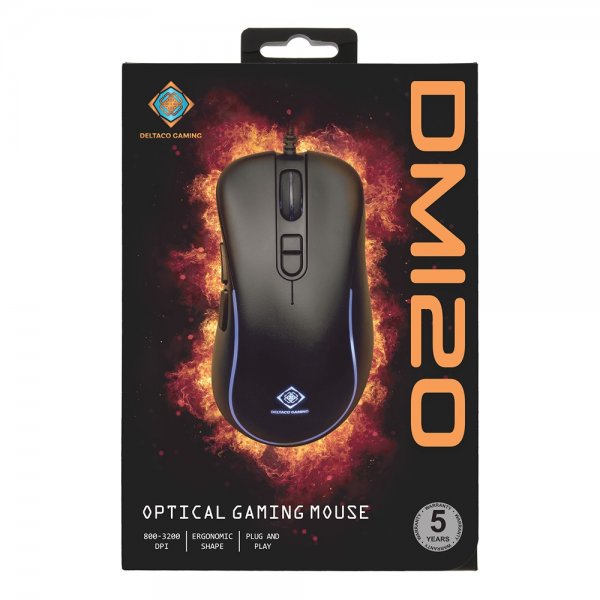 DM120 Gaming Mus RGB Svart