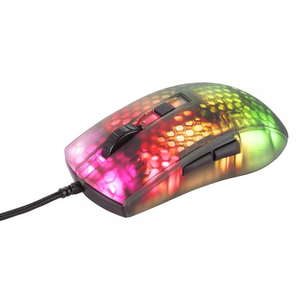 DM310 Gaming Mus Semitransparent RGB Svart