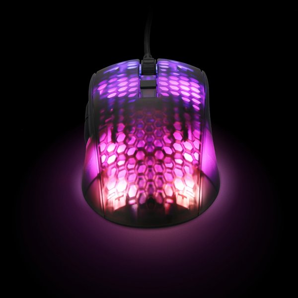 DM310 Gaming Mus Semitransparent RGB Svart