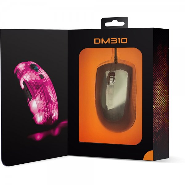 DM310 Gaming Mus Semitransparent RGB Svart