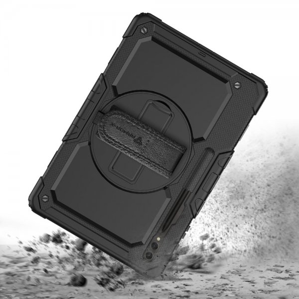 Samsung Galaxy Tab S9 Ultra Skal Rainproof Rugged Case Hand Strap Kickstand