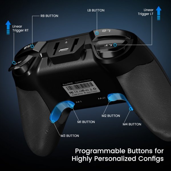 Arion 9110 Programmable Keys Wireless Game Controller Svart
