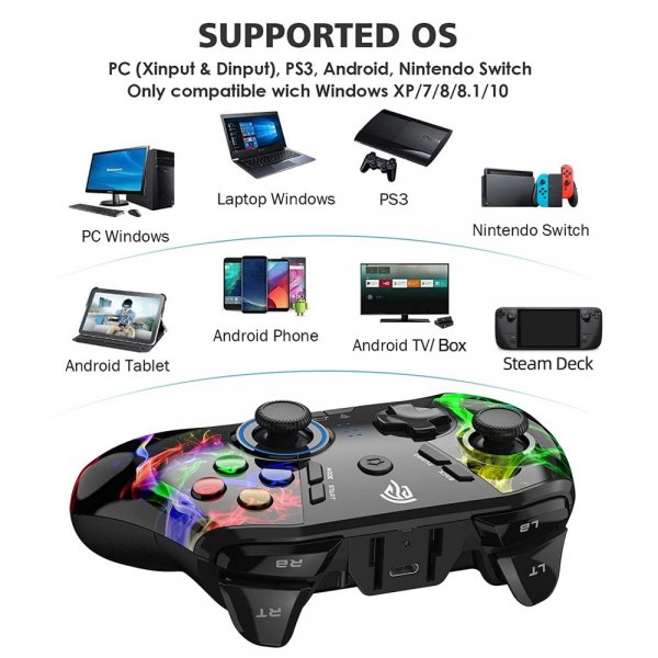 Arion 9110 Programmable Keys Wireless Game Controller Colorful