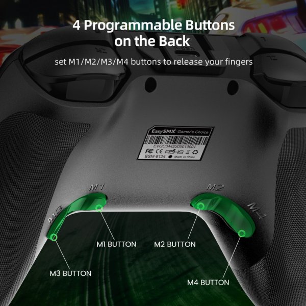 Bayard 9124 Switch/Android/PC Programmable Wireless Gamepad Svart