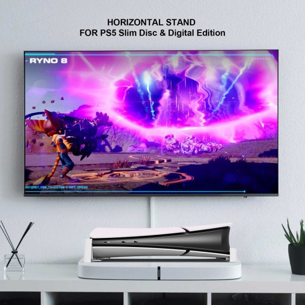 PlayStation 5 Slim (Digital/Disc Edition) Ställ Vit