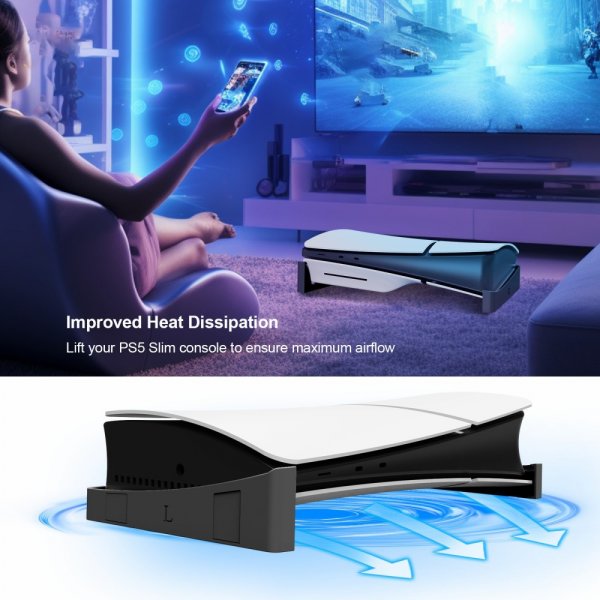 PlayStation 5 Slim (Digital/Disc Edition) Ställ Svart