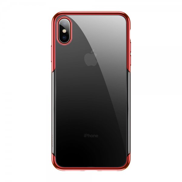 Glitter Case till iPhone Xs Skal Hårdplast Röd