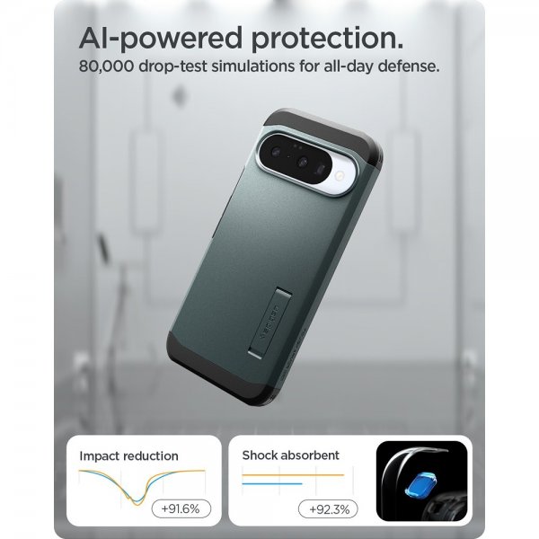 Google Pixel 10/Pixel 10 Pro Skal Tough Armor MagFit Abyss Green