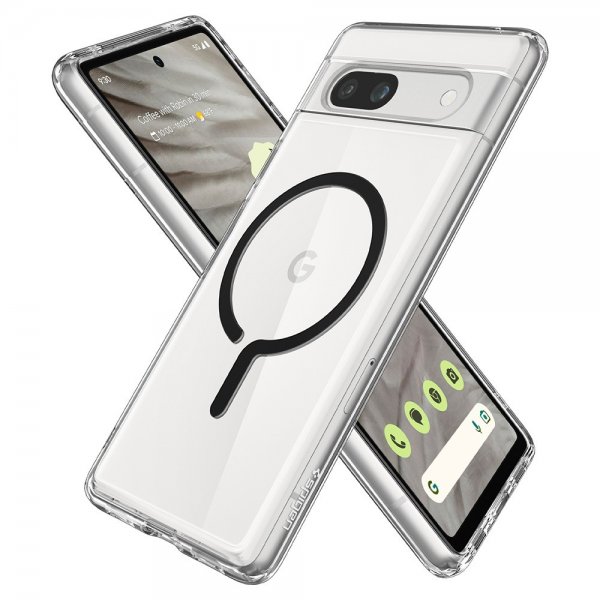 Google Pixel 7a Skal Ultra Hybrid OneTap Metal Ring MagFit Svart
