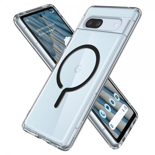 Google Pixel 7a Skal Ultra Hybrid OneTap Metal Ring MagFit Svart