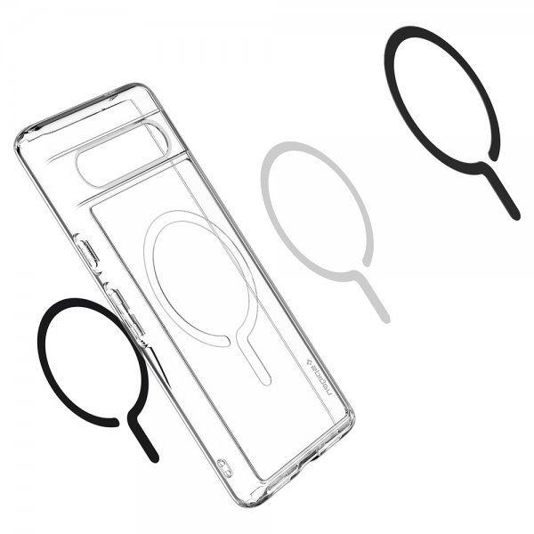 Google Pixel 7a Skal Ultra Hybrid OneTap Metal Ring MagFit Svart