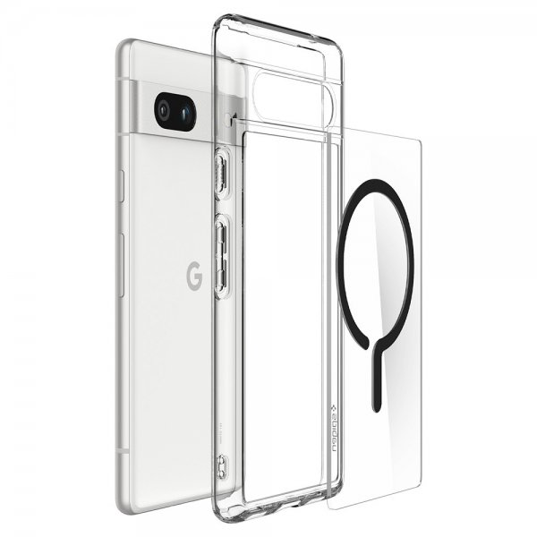 Google Pixel 7a Skal Ultra Hybrid OneTap Metal Ring MagFit Svart