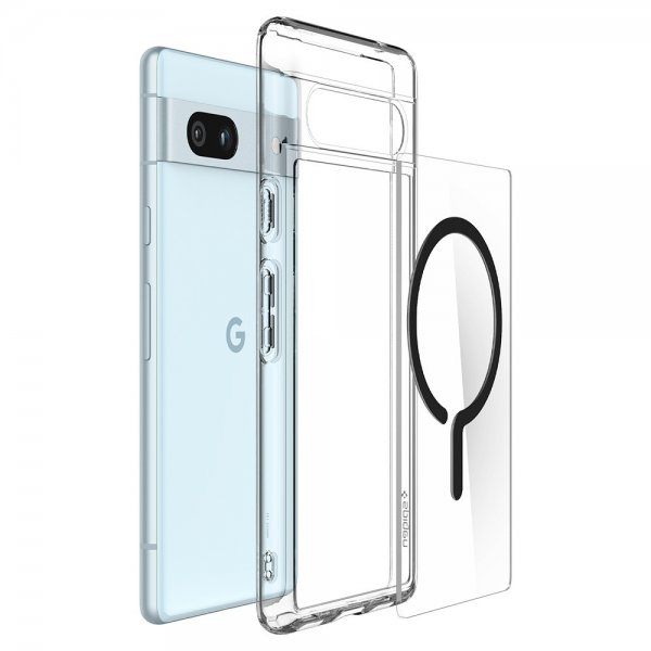 Google Pixel 7a Skal Ultra Hybrid OneTap Metal Ring MagFit Svart