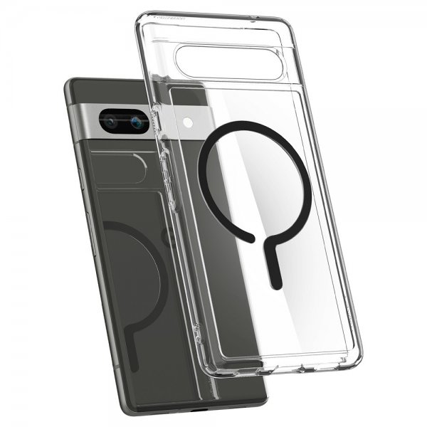 Google Pixel 7a Skal Ultra Hybrid OneTap Metal Ring MagFit Svart
