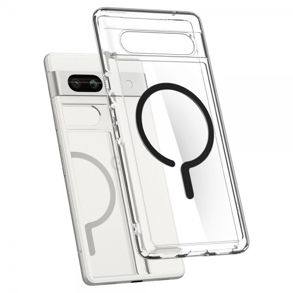 Google Pixel 7a Skal Ultra Hybrid OneTap Metal Ring MagFit Svart