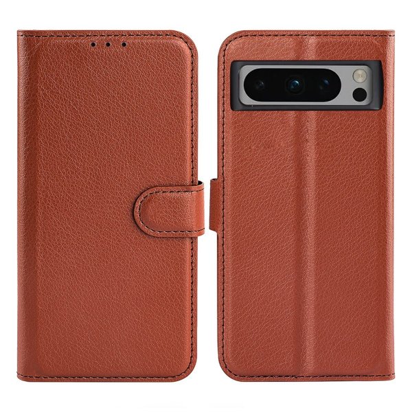 Google Pixel 8 Pro Fodral med Stativ Brun