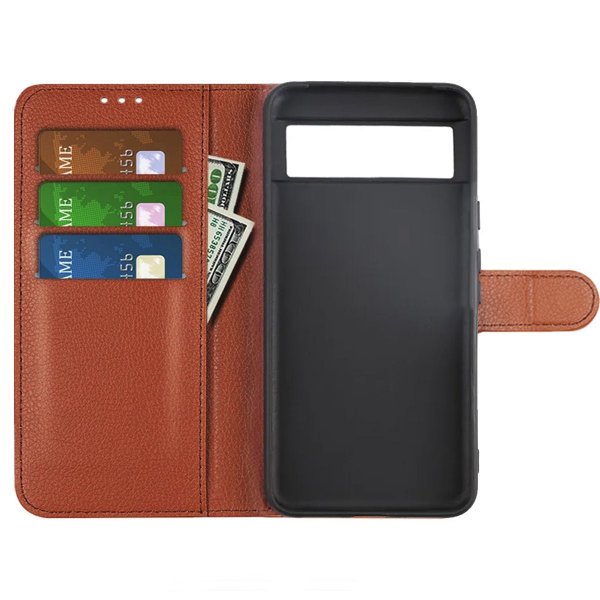 Google Pixel 8 Pro Fodral med Stativ Brun