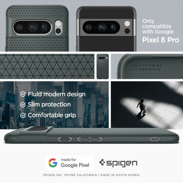 Google Pixel 8 Pro Skal Liquid Air Abyss Green